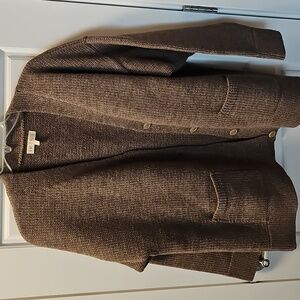 First Rite Wool Cardigan Bark Large Sold Out! Andean Highland Wool